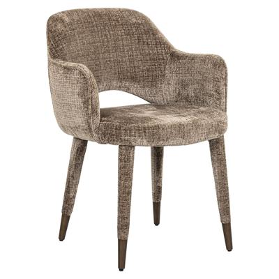 Eetkamerstoel Donnatella stone chenille brandvertragend