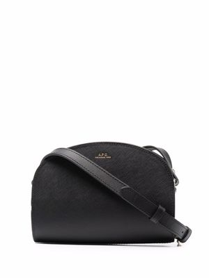 A.P.C. sac porté épaule Demi-Lune en cuir - Noir