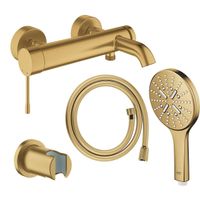 GROHE Essence New bad-/douchekraan met 3 standen handdoucheset en doucheslang brushed cool sunrise SW98781 / SW98897 / SW862663 / SW472417