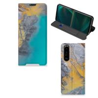 Sony Xperia 5 III | Standcase | Marble Blue Gold