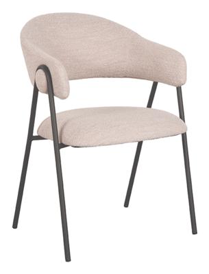 LABEL51 Eetkamerstoel 'Lowen' Bouclé, kleur Naturel