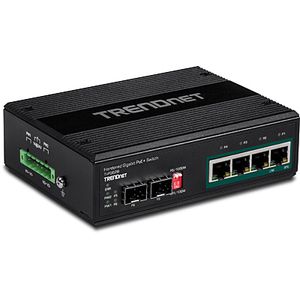 Trendnet TI-PG62B netwerk-switch Unmanaged L2 Gigabit Ethernet (10/100/1000) Power over Ethernet (PoE) Zwart