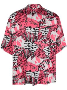 4SDESIGNS chemise à imprimé animalier - Rose