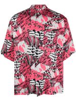 4SDESIGNS chemise à imprimé animalier - Rose