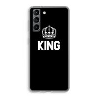King zwart: Samsung Galaxy S21 Transparant Hoesje