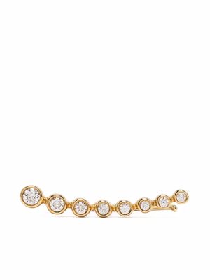 Djula boucle d'oreille Cascade en or 18ct pavée de diamants