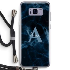 Midnight Marble: Samsung Galaxy S8 Plus Transparant Hoesje met koord