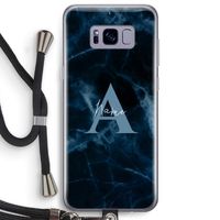 Midnight Marble: Samsung Galaxy S8 Plus Transparant Hoesje met koord