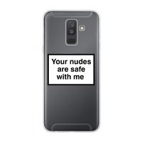 Safe with me: Samsung Galaxy A6 Plus (2018) Transparant Hoesje