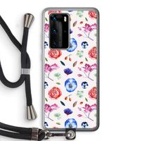Bloemetjes: Huawei P40 Pro Transparant Hoesje met koord