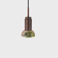 Anour Donya Onyx Moon Hanglamp - Gemixte kap - Gebruind messing