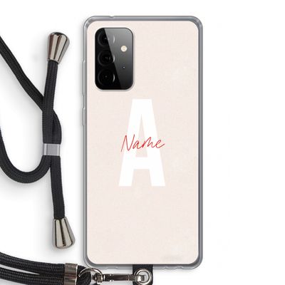 Strawberry Milkshake: Samsung Galaxy A72 5G Transparant Hoesje met koord