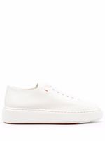 Santoni baskets en cuir - Blanc