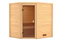 Karibu | Mia Sauna | Bronzeglas Deur | Kachel 9 kW Geïntegreerde Bediening