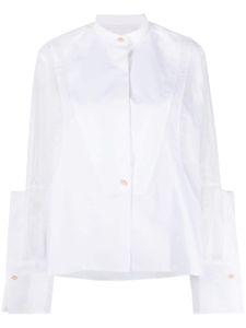 Jil Sander chemise en coton à empiècements - Blanc