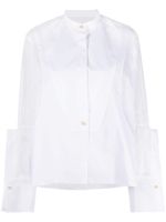 Jil Sander chemise en coton à empiècements - Blanc