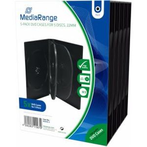 MediaRange BOX35-5 CD-doosje Dvd-hoes 5 schijven Zwart