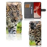 OnePlus Nord 3 | Telefoonhoesje | Met pasjeshouder | Baby Luipaard