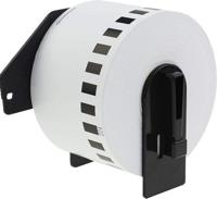Huismerk Label Tape voor Brother DK-N55224 | 54 mm x 30,48 m | Zwart op wit - Inclusief Houder - 1 stuk