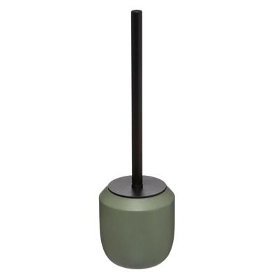 5Five Toiletborstel met houder - rond - kaki groen - polyresin - 39 cm