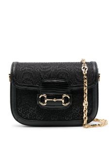 Gucci mini sac Horsebit 1955 à logo GG - Noir