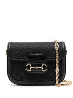 Gucci mini sac Horsebit 1955 à logo GG - Noir - thumbnail