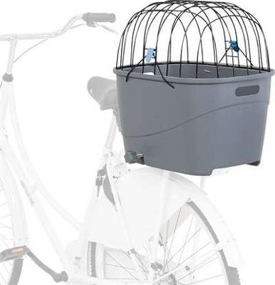TRIXIE FIETSMAND VOOR BAGAGEDRAGER MET DRAADKOEPEL KUNSTSTOF GRIJS