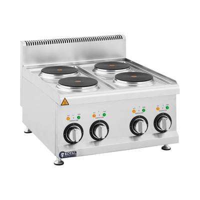 Commerciële elektrische Kookplaat - 8 kW - 4 pitjes - tafelmodel - Royal Catering
