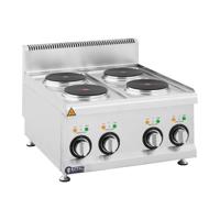 Commerciële elektrische Kookplaat - 8 kW - 4 pitjes - tafelmodel - Royal Catering
