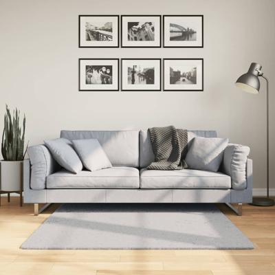 VidaXL Vloerkleed huarte laagpolig zacht wasbaar 120x120 cm grijs