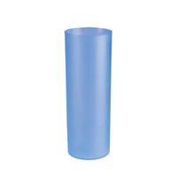Longdrink glas - 6x - blauw - kunststof - 330 ml - herbruikbaar