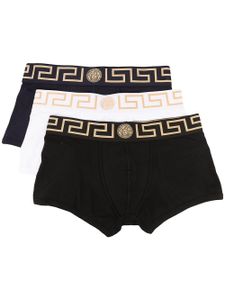 Versace boxer à bande Greca - Noir