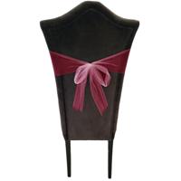 Tule stof op rol - 2x - bordeaux rood - 15cm x 9meter - Organza/mesh decoratie stoffen - thumbnail