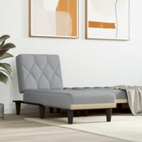Chaise longue stof lichtgrijs