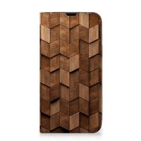 Book Wallet Case voor iPhone 13 Wooden Cubes