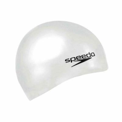 Badmuts Speedo PLAIN FLAT Wit Siliconen