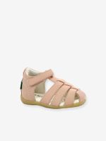 Leren sandalen jongensbaby Bigflo 2 Iconique Biboo KICKERS® rozen