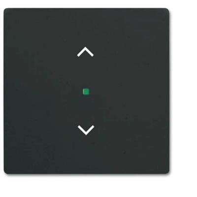Busch-Jaeger 2CKA006220A0500 Afdekking 1-voudig free@home Diepzwart (RAL 9005), Zwart 1 stuk(s)