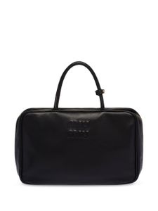 Miu Miu sac cabas à logo embossé - Noir