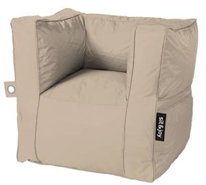 Zitzak stoel 'Grandio' Beige - Wit / Ecru - Weerbestendig - Sit&Joy