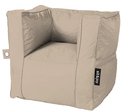 Zitzak stoel 'Grandio' Beige - Wit / Ecru - Weerbestendig - Sit&Joy