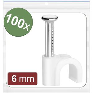 Quadrios 24CA419 Spijkerclip 24CA419 Bundel-Ø (bereik) 3 tot 6 mm Wit 100 stuk(s)