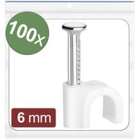 Quadrios 24CA419 Spijkerclip 24CA419 Bundel-Ø (bereik) 3 tot 6 mm Wit 100 stuk(s)