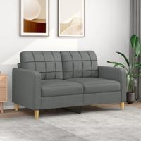 Tweezitsbank 140 cm stof donkergrijs