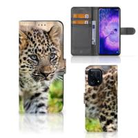 OPPO Find X5 | Telefoonhoesje | Met pasjeshouder | Baby Luipaard