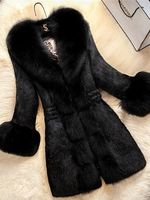 Regular Fit Fur Elegant Plain Leather & Faux Leather - thumbnail