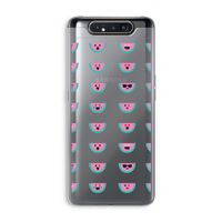 Smiley watermeloenprint: Samsung Galaxy A80 Transparant Hoesje