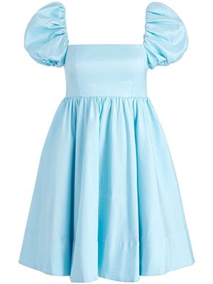 alice + olivia robe courte Sharilyn à manches bouffantes - Bleu