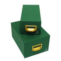 Vulbare opbergkest Mariola Groen Karton 25 x 19 x 35 cm