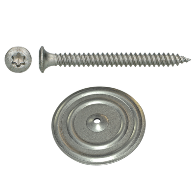 pgb-Europe PGB-FASTENERS | Dakschroef vzk T25 Ø 4,8x200 +Isolatiepl. | 150 st 0DSSVT015SET200M